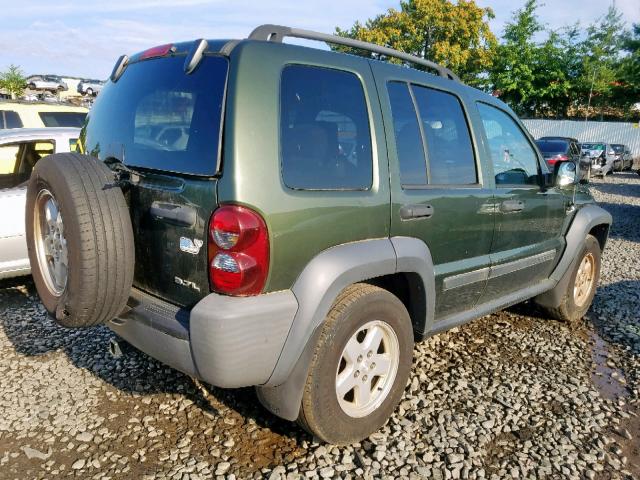 1J4GL48K96W223835 - 2006 JEEP LIBERTY SP GREEN photo 4