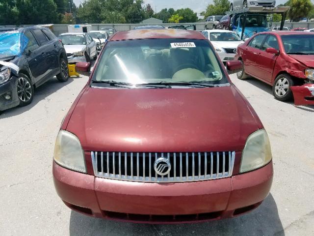 1MEFM42185G623813 - 2005 MERCURY MONTEGO PR 勃艮第红 照片 9