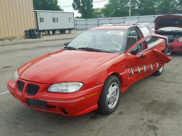 1G2NE52M9VC867136 - 1997 PONTIAC GRAND AM S RED photo 2