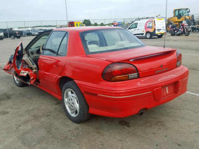 1G2NE52M9VC867136 - 1997 PONTIAC GRAND AM S RED photo 3