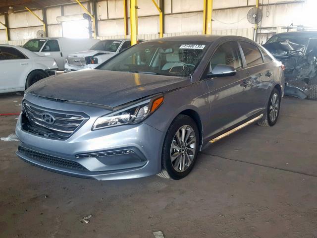 5NPE34AF9HH510952 - 2017 HYUNDAI SONATA SPO GRAY photo 2