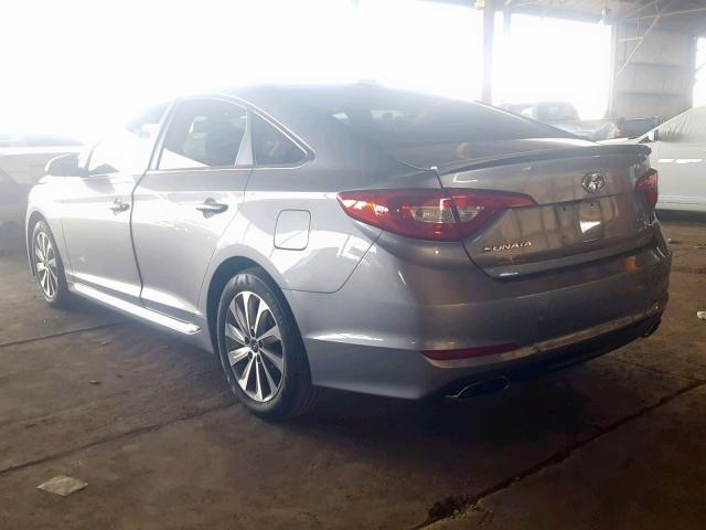 5NPE34AF9HH510952 - 2017 HYUNDAI SONATA SPO GRAY photo 3