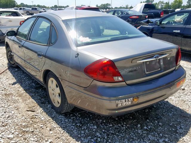 1FAFP52U92A166426 - 2002 FORD TAURUS LX GRAY photo 3