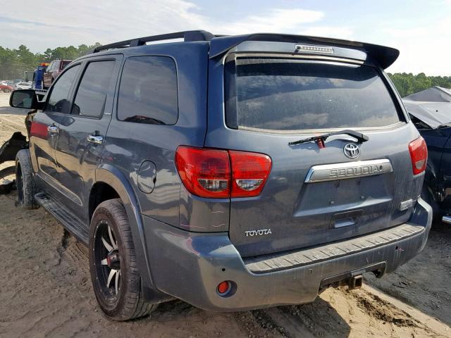 5TDZY68A68S002568 - 2008 TOYOTA SEQUOIA LI BLUE photo 3