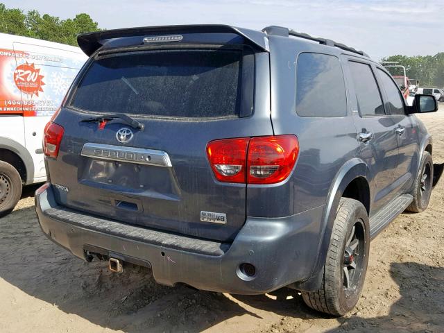 5TDZY68A68S002568 - 2008 TOYOTA SEQUOIA LI BLUE photo 4