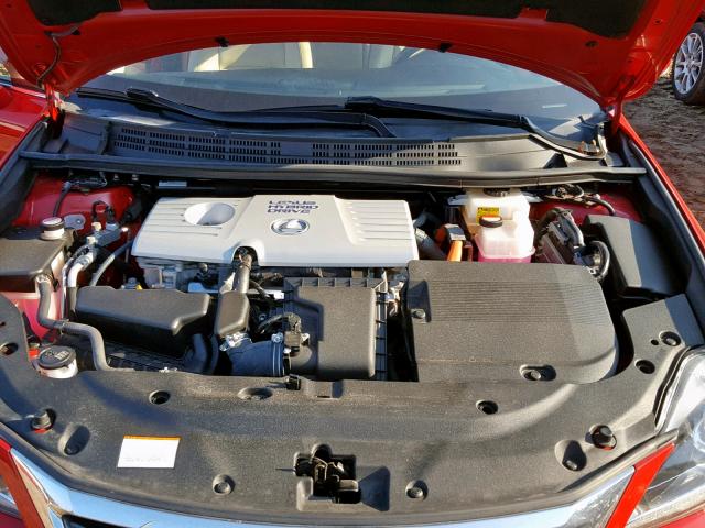 JTHKD5BH1G2257906 - 2016 LEXUS CT 200 RED photo 7