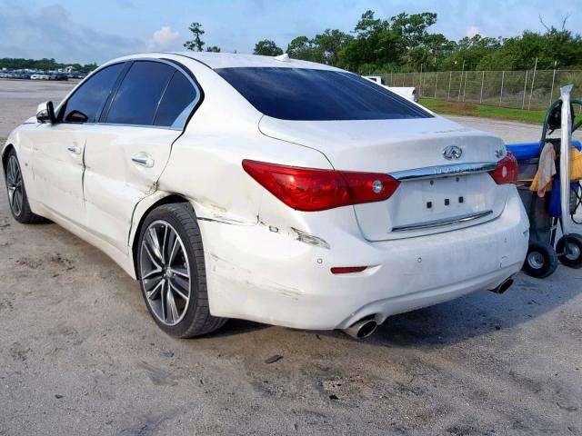 JN1BV7AP3EM692983 - 2014 INFINITI Q50 BASE WHITE photo 3