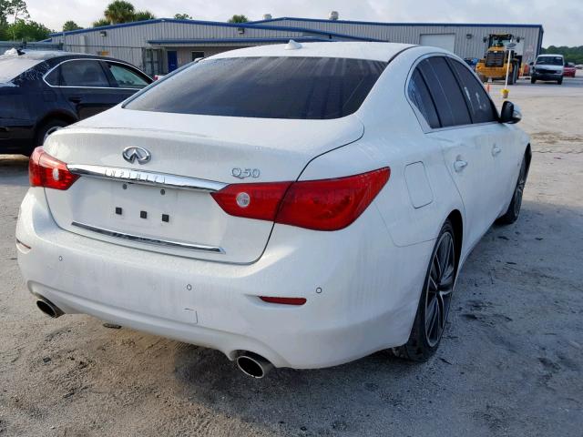 JN1BV7AP3EM692983 - 2014 INFINITI Q50 BASE WHITE photo 4