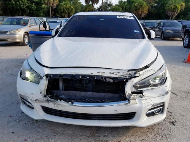 JN1BV7AP3EM692983 - 2014 INFINITI Q50 BASE WHITE photo 9