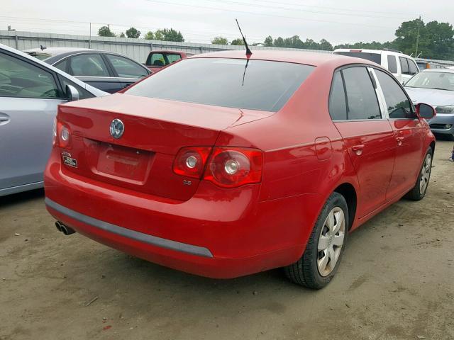 3VWHF71K07M026838 - 2007 VOLKSWAGEN JETTA 2.5 RED photo 4