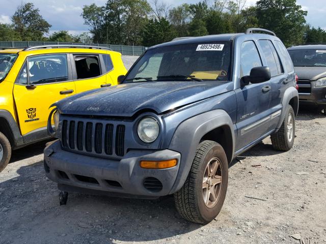 1J4GL48K22W203744 - 2002 JEEP LIBERTY SP BLUE photo 2