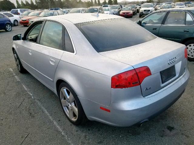 WAUDH78E56A169708 - 2006 AUDI A4 3.2 QUA SILVER photo 3