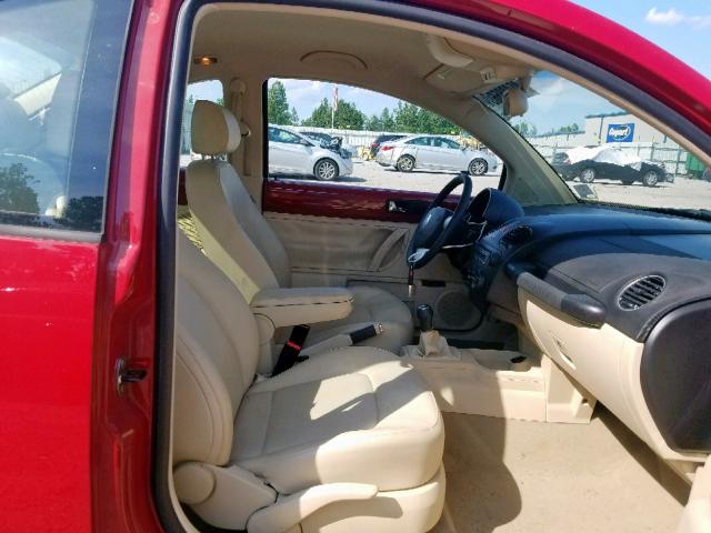 3VWPW31C38M524174 - 2008 VOLKSWAGEN NEW BEETLE წითელი ფოტო 5