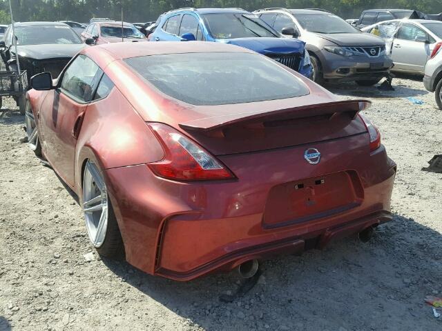 JN1AZ4EH7AM506809 - 2010 NISSAN 370Z RED photo 3