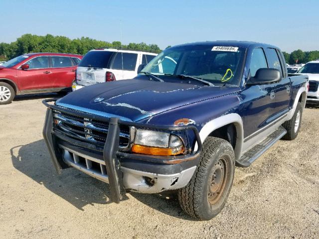 1D7HG48N13S174664 - 2003 DODGE DAKOTA QUA BLUE photo 2