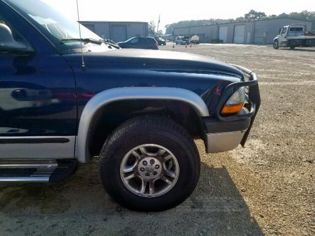 1D7HG48N13S174664 - 2003 DODGE DAKOTA QUA BLUE photo 9