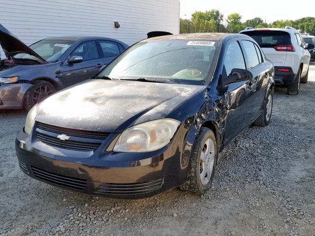 1G1AK52FX57662060 - 2005 CHEVROLET COBALT BLACK photo 2