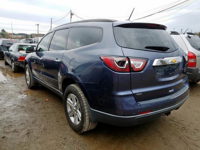 1GNKVJKD4DJ122593 - 2013 CHEVROLET TRAVERSE L BLUE photo 3