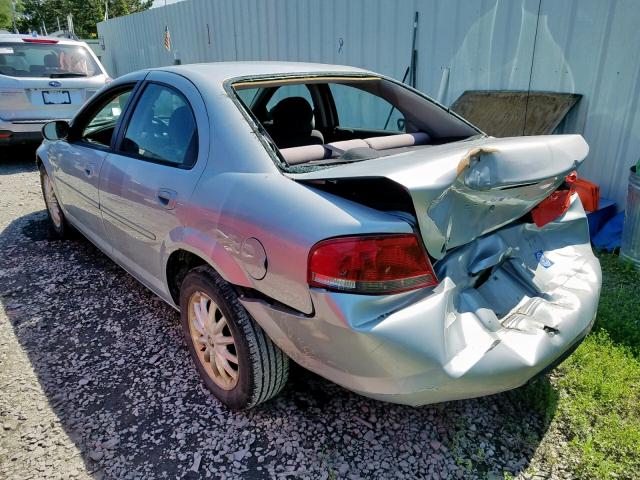 1C3EL46XX2N343448 - 2002 CHRYSLER SEBRING LX SILVER photo 3