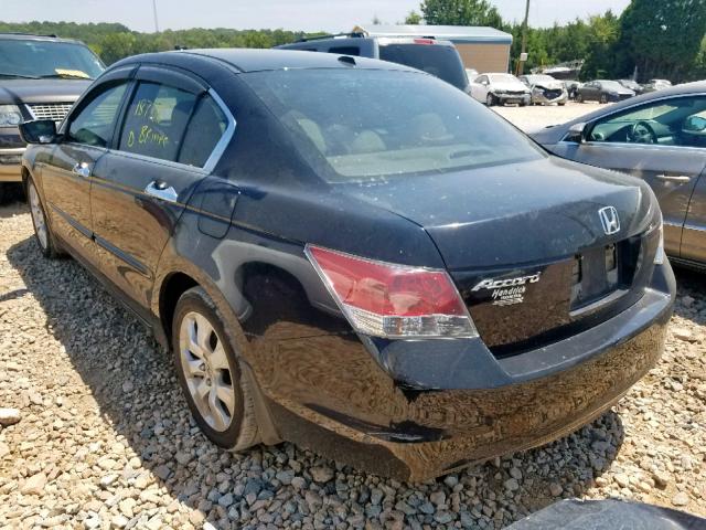 1HGCP36858A046289 - 2008 HONDA ACCORD EXL BLACK photo 3