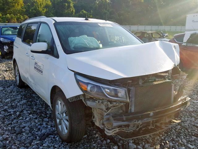 KNDMB5C16F6075482 - 2015 KIA SEDONA LX WHITE photo 1