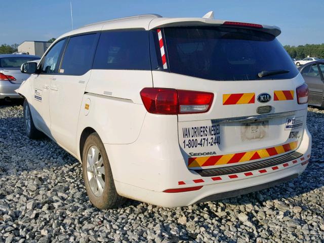 KNDMB5C16F6075482 - 2015 KIA SEDONA LX WHITE photo 3