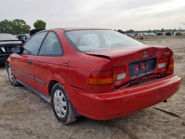 1HGEJ6226VL079458 - 1997 HONDA CIVIC DX RED photo 3