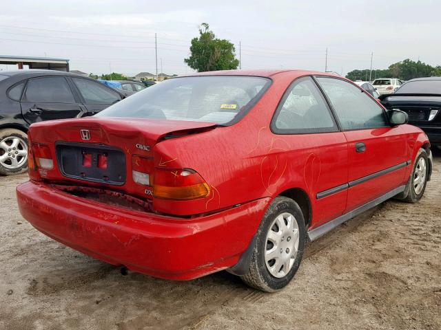 1HGEJ6226VL079458 - 1997 HONDA CIVIC DX RED photo 4