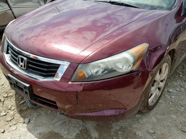 1HGCP26838A054367 - 2008 HONDA ACCORD EXL MAROON photo 9