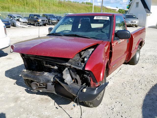 1GCCS14WX28152075 - 2002 CHEVROLET S TRUCK S1 RED photo 2
