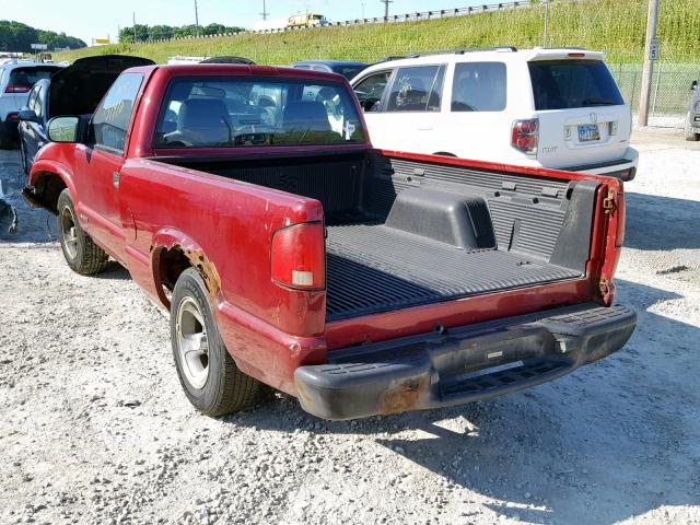 1GCCS14WX28152075 - 2002 CHEVROLET S TRUCK S1 RED photo 3