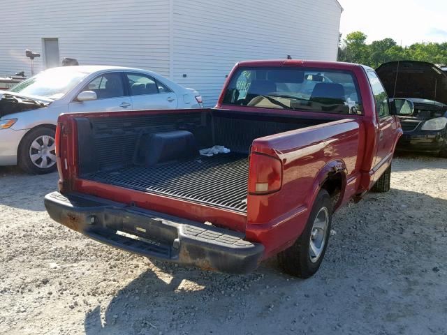 1GCCS14WX28152075 - 2002 CHEVROLET S TRUCK S1 RED photo 4