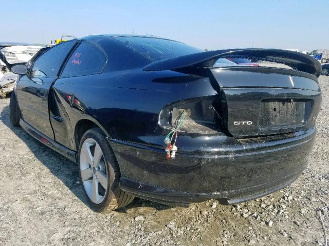 6G2VX12G54L235541 - 2004 PONTIAC GTO BLACK photo 3