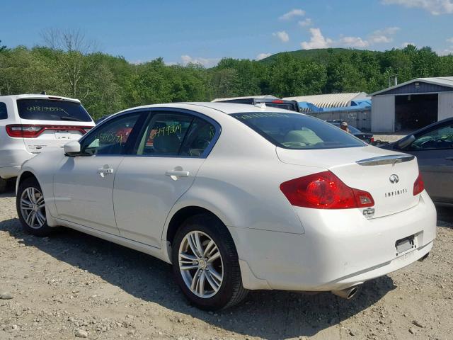 JN1DV6AR6CM862433 - 2012 INFINITI G25 WHITE photo 3