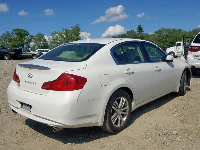 JN1DV6AR6CM862433 - 2012 INFINITI G25 WHITE photo 4