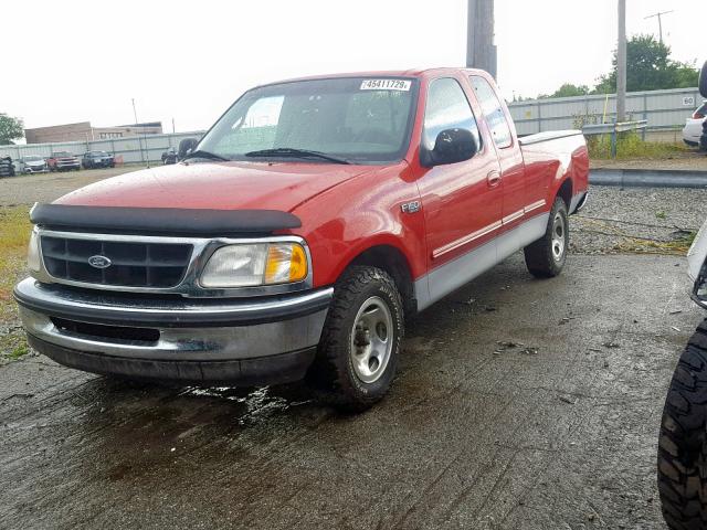 1FTDX176XVKA44449 - 1997 FORD F150 RED photo 2