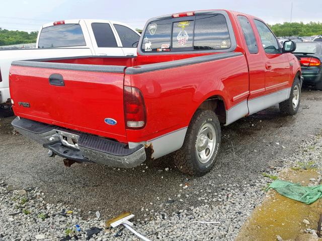 1FTDX176XVKA44449 - 1997 FORD F150 RED photo 4