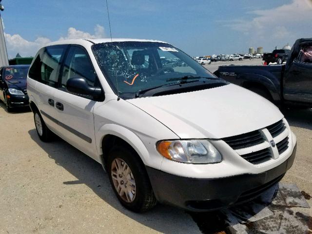 1D4GP25B76B712523 - 2006 DODGE CARAVAN SE WHITE photo 1