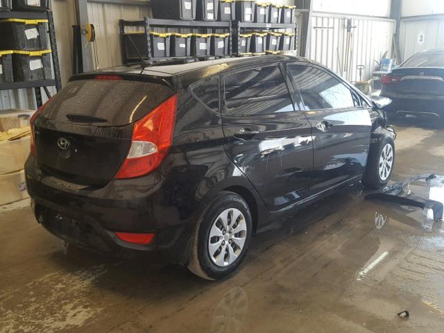 KMHCT5AE4FU216071 - 2015 HYUNDAI ACCENT GS BLACK photo 4