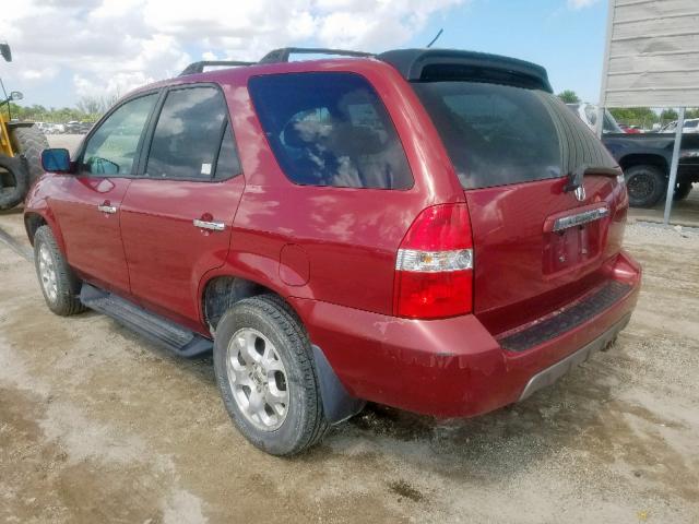 2HNYD18892H520732 - 2002 ACURA MDX TOURIN RED photo 3