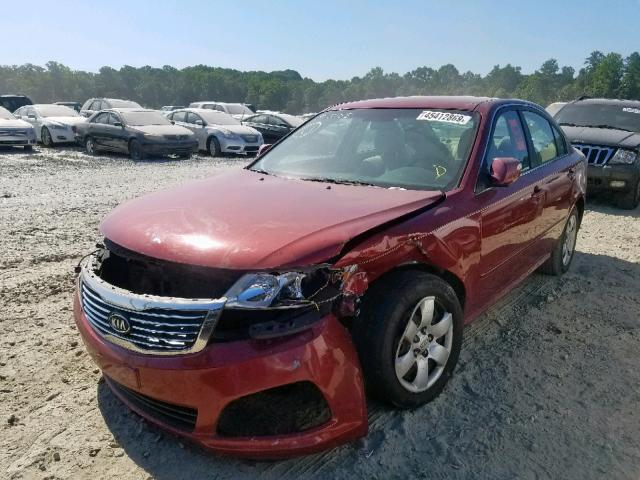 KNAGE228195290552 - 2009 KIA OPTIMA LX BURGUNDY photo 2