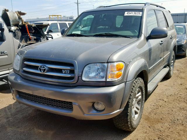 5TDBT48AX3S204620 - 2003 TOYOTA SEQUOIA LI GRAY photo 2