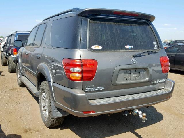 5TDBT48AX3S204620 - 2003 TOYOTA SEQUOIA LI GRAY photo 3