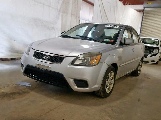 KNADH4A39A6596585 - 2010 KIA RIO LX GRAY photo 2