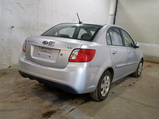 KNADH4A39A6596585 - 2010 KIA RIO LX GRAY photo 4