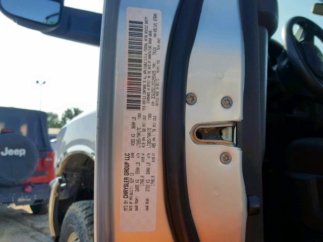 3C6UD5CL2CG295425 - 2012 DODGE RAM 2500 S SILVER photo 10