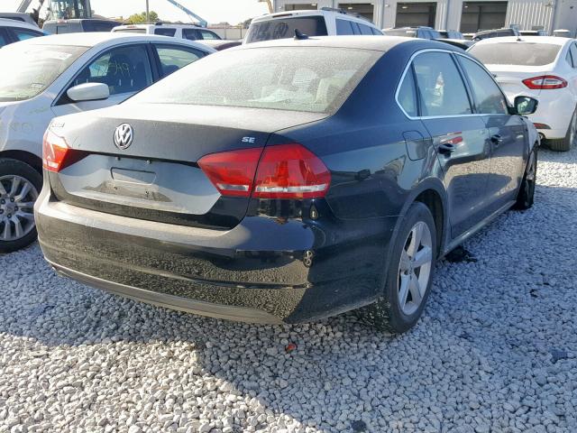 1VWBP7A36DC110915 - 2013 VOLKSWAGEN PASSAT SE BLACK photo 4