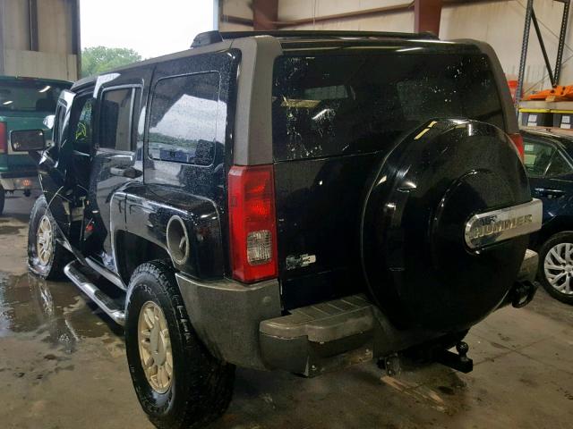 5GTEN13E288168331 - 2008 HUMMER H3 BLACK photo 3