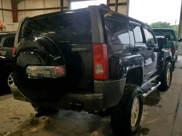 5GTEN13E288168331 - 2008 HUMMER H3 BLACK photo 4