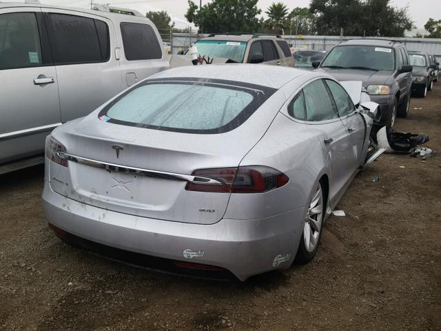 5YJSA1E24GF145110 - 2016 TESLA MODEL S SILVER photo 4